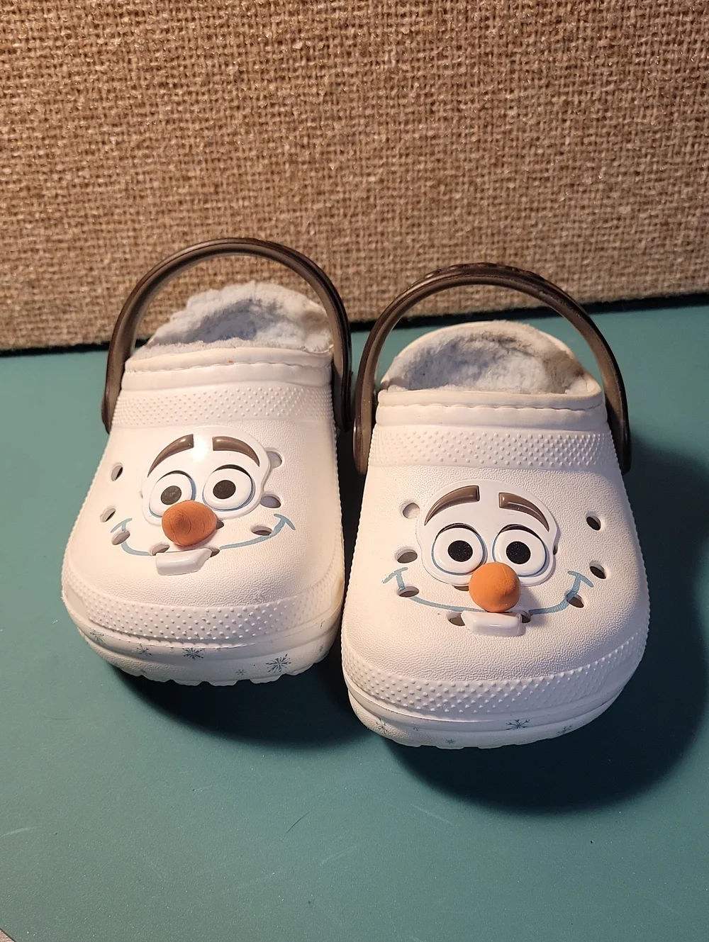 Disney Frozen Crocs Sandals with Gray Strap Size C8